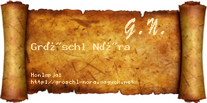 Gröschl Nóra névjegykártya