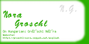 nora groschl business card